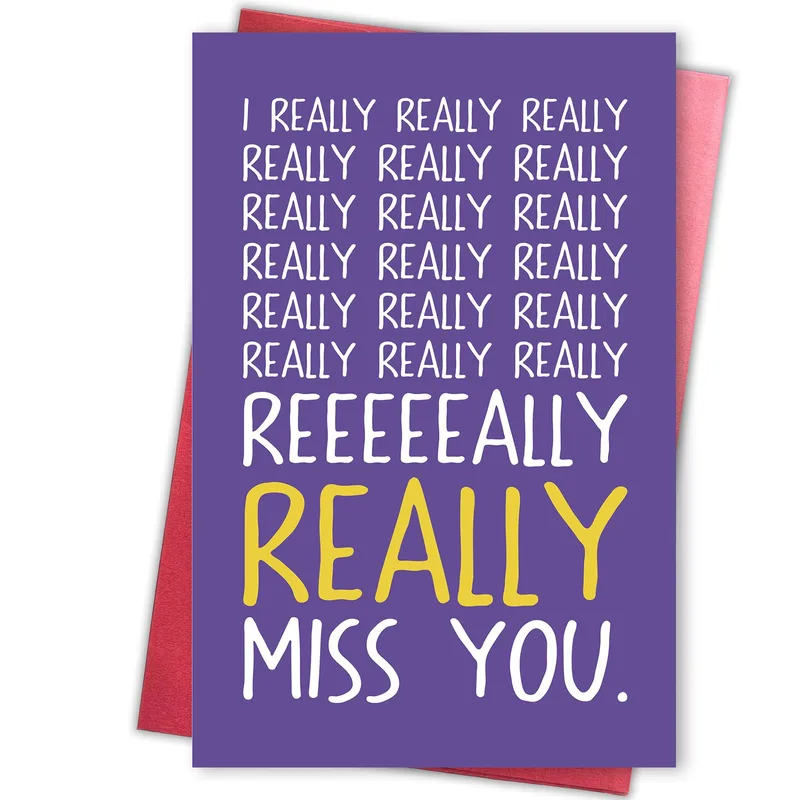 Really Miss You Card: A Playful Way to Say You Miss Them