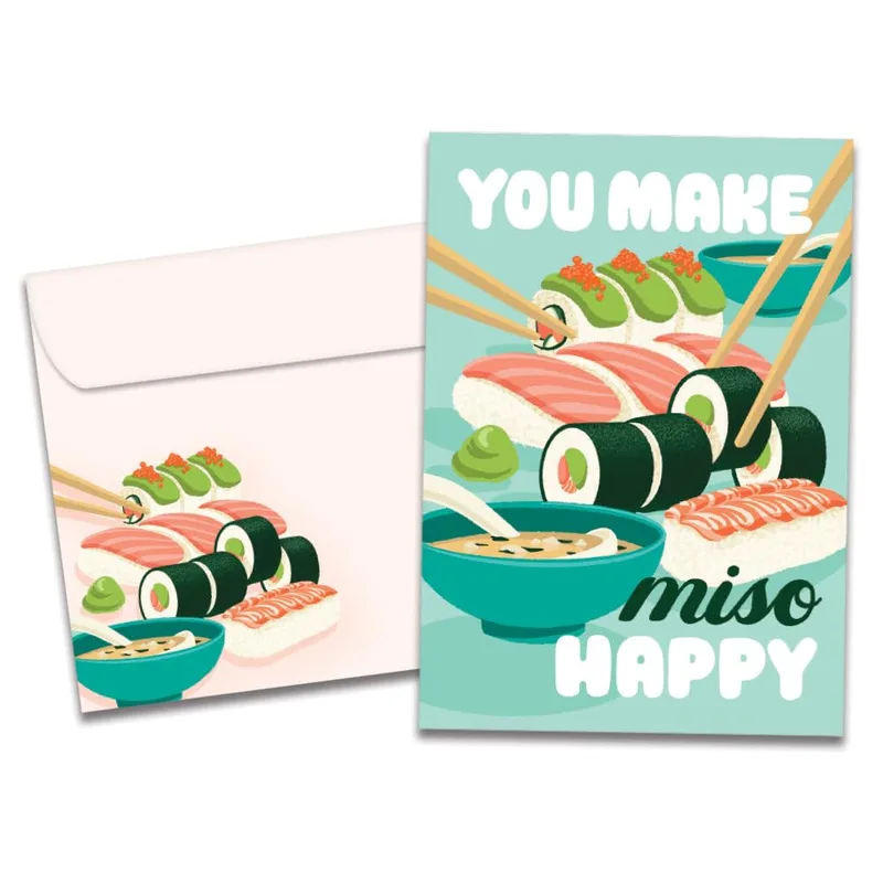 Miso Happy Card: A Sushi Thank-You for Someone Special