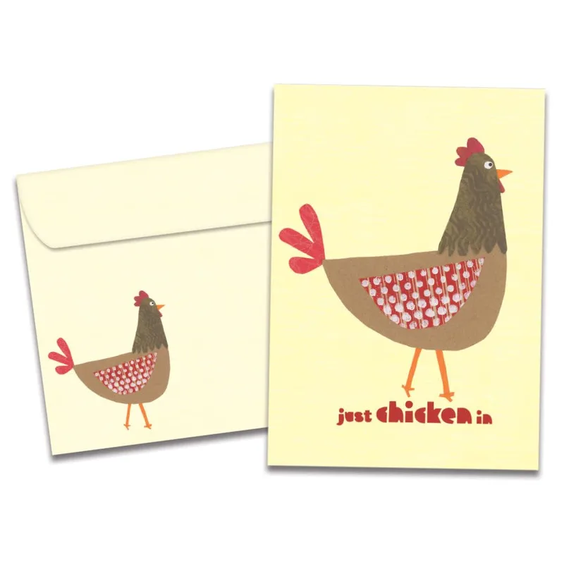 Just Chicken in Card: A Cheeky Hen Greeting