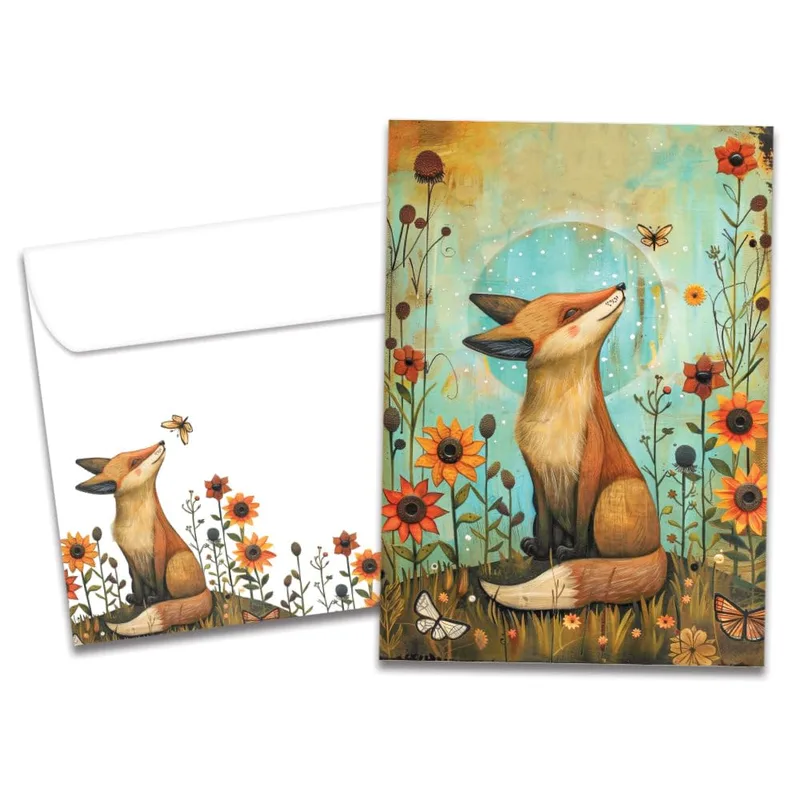 Fox Art Card for a Friend Who Needs Calm