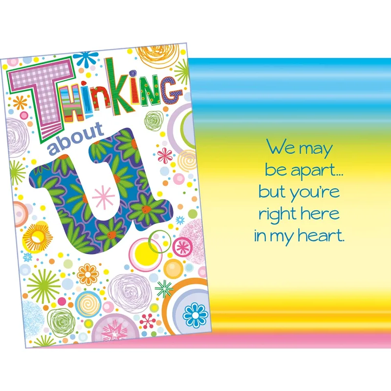 Thinking of You Gift Card with a Floral Heart