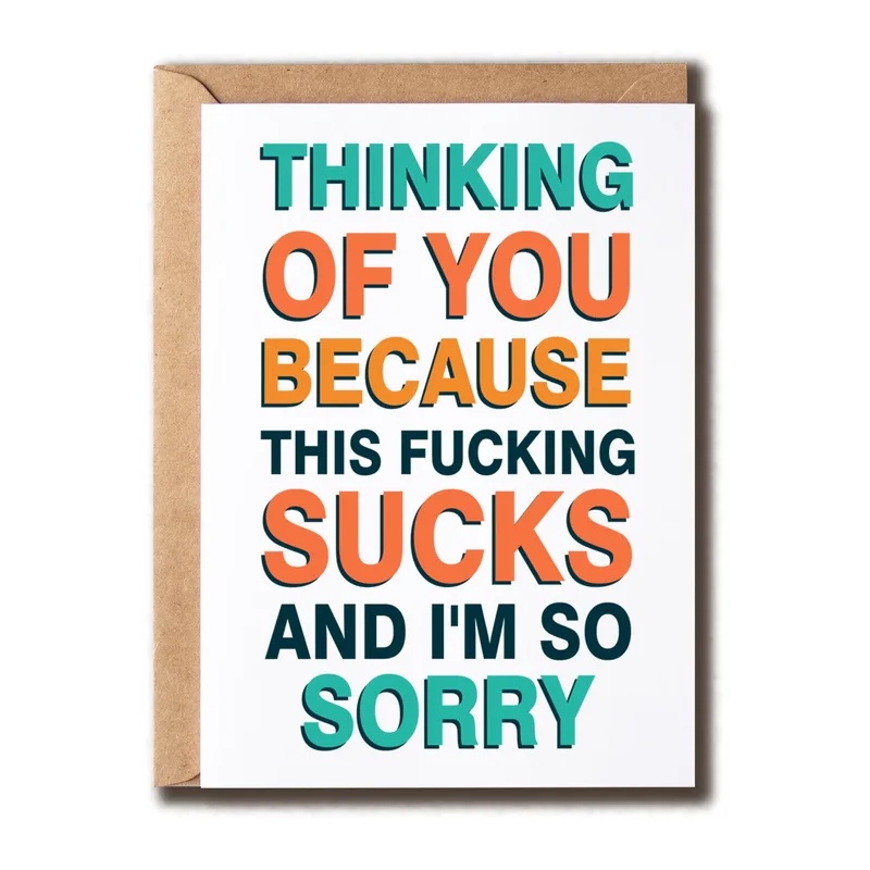 Sorry This Sucks Card for When Words Are Hard
