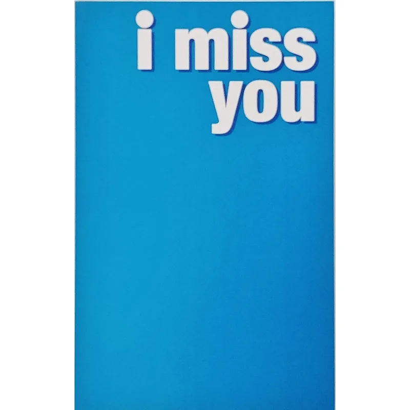 I Miss Card: A Simple Blue Note for Someone Far Away