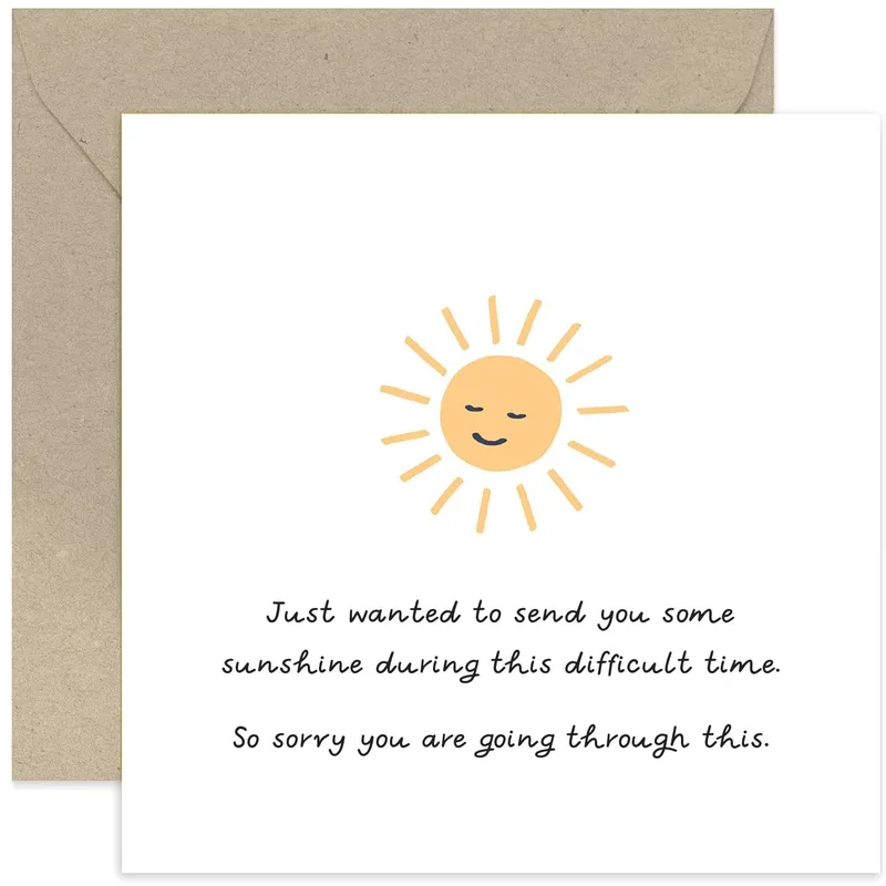 Smiling Sun Doodle Card Sending Sunshine During Difficult Times
