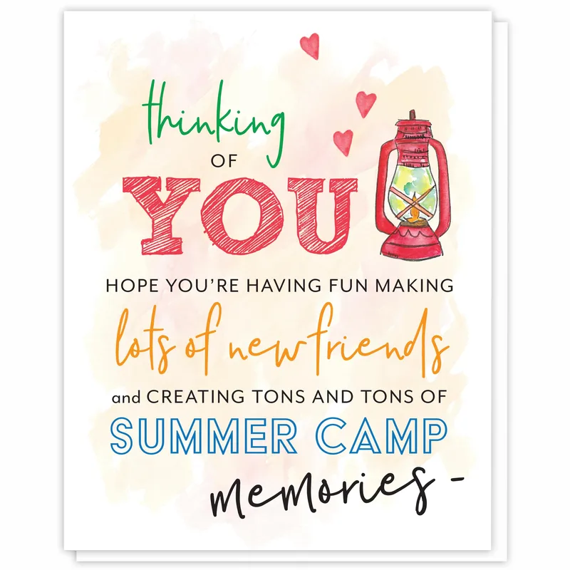 Lantern Summer Camp Thinking of You Card for Sleepaway Camper Mail