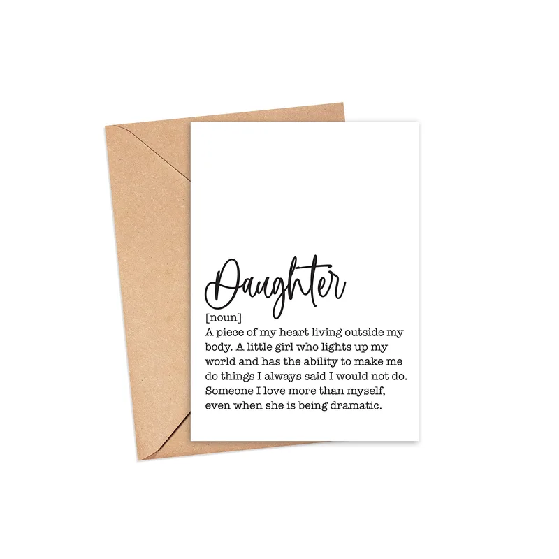 Card Kraft White Love Card – Greeting Card in natural