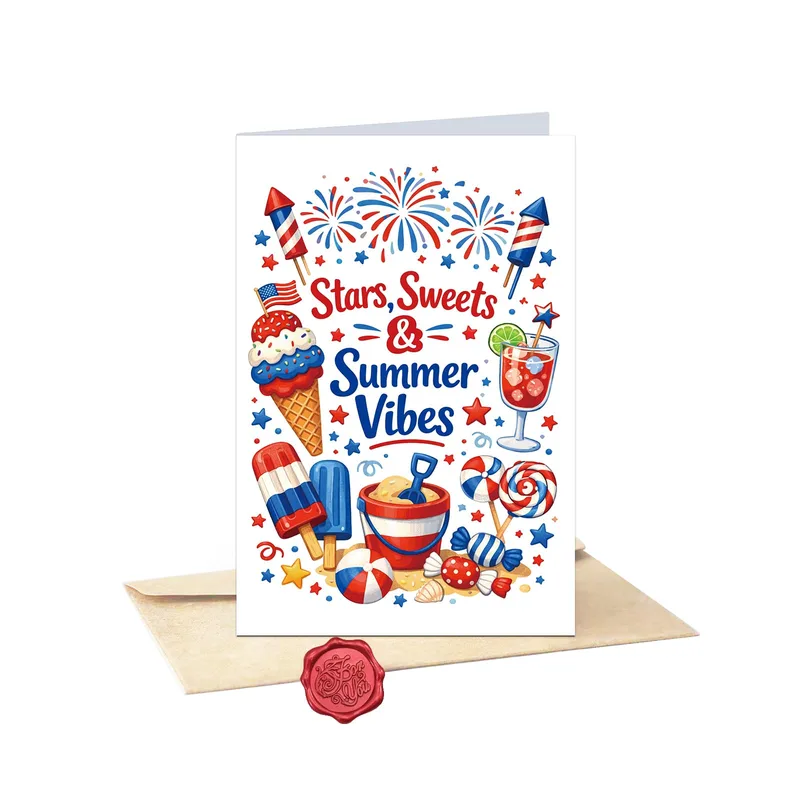 Fireworks and Summer Treats Card featuring Stars
