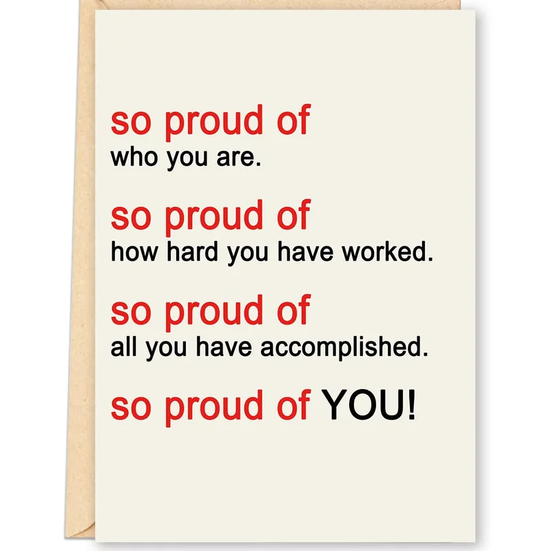 Congratulations Achievement Card: So Proud of You