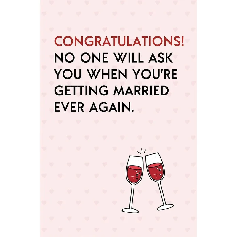 Divorce Congratulations Card – Greeting Card in black