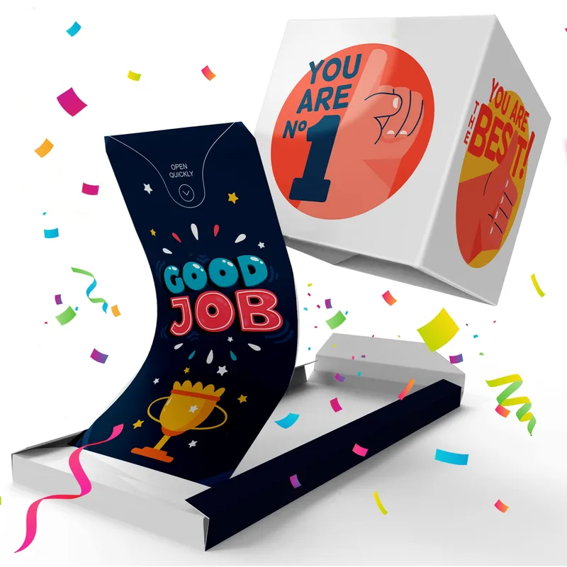 New Job Congratulations Card: Navy Good Job Trophy