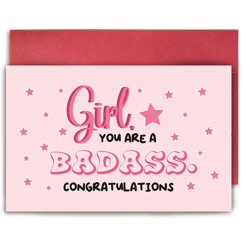 Badass Congratulations Card for a Woman Who Earned It