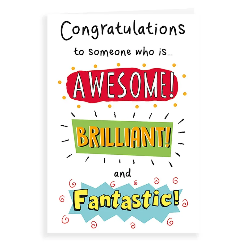 Congratulations Awesome Brilliant Fantastic Card for Celebrations