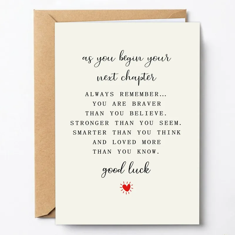 As You Begin Your Next Card: Good Luck Greeting Card