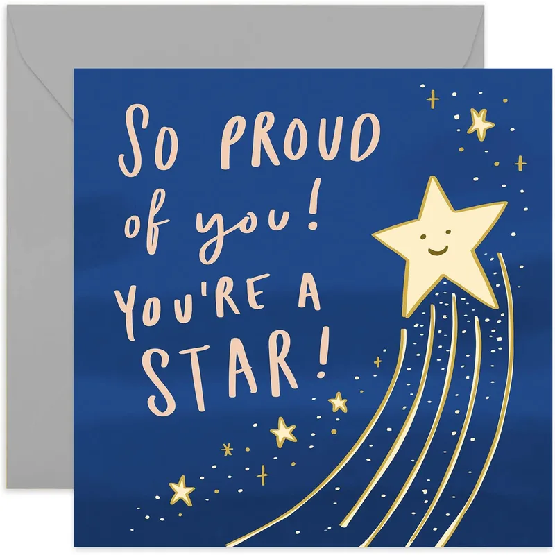 You're a Star Card: Navy Shooting Star for Big Wins
