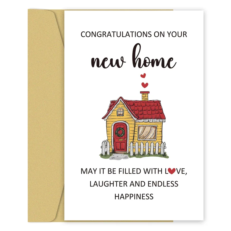Congratulations on your New Home Card: A Cozy Cottage Wish