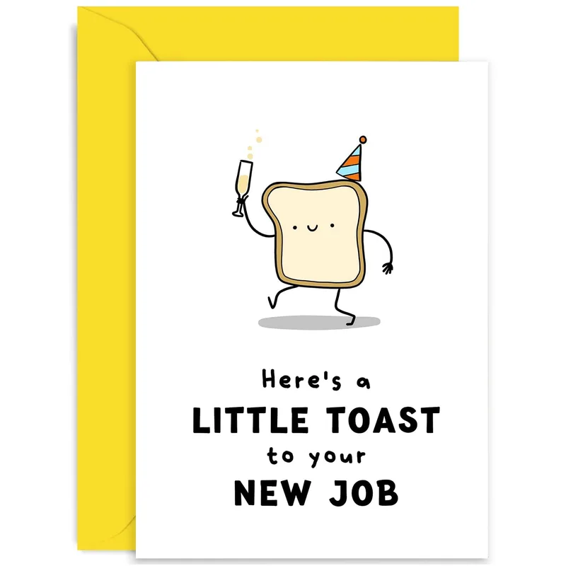 Congrats New Job Card: A Toast for Your Next Chapter