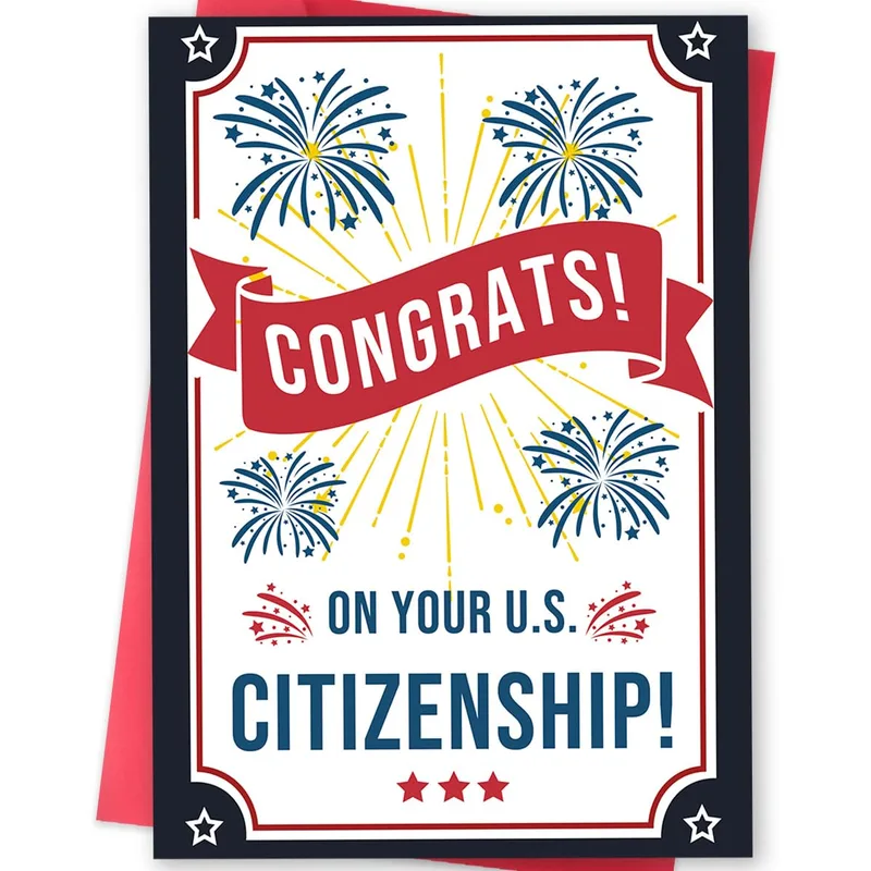 Citizenship Congrats Card for Your Big Day