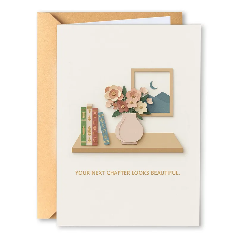 Book Lover Encouragement Card for a New Chapter