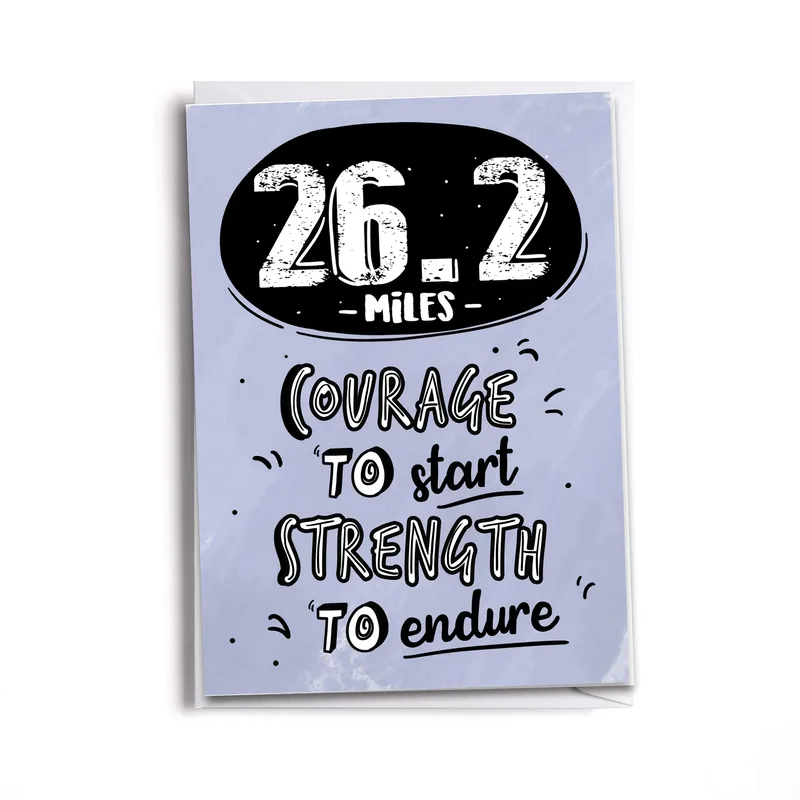 Marathon Finisher Card: 26.2 Miles of Courage and Strength