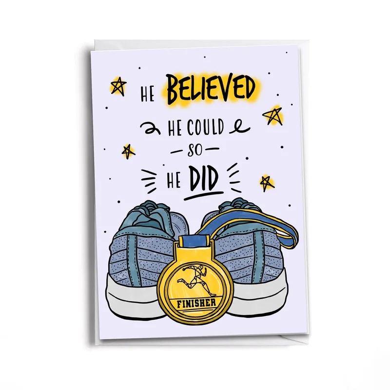 Finisher Congratulations Card for a Runner Who Did It