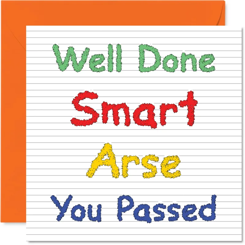 Exam Passed Congratulations Card for a Clever Friend