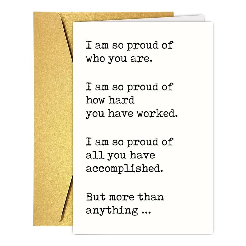 Black Typewriter Text Ivory Card for Someone You Admire