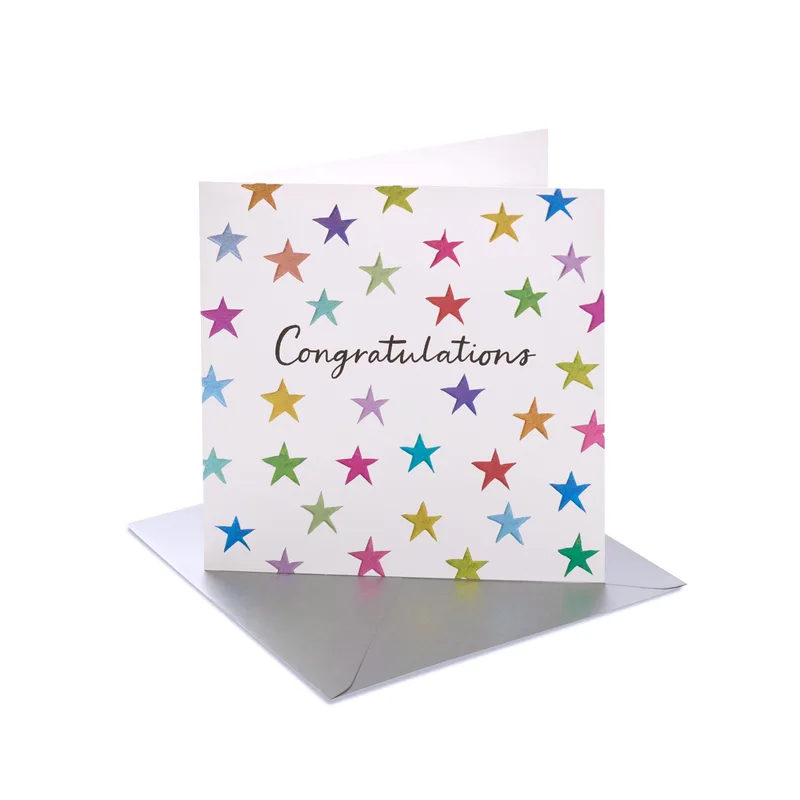Colorful Stars Card: Congratulations Greeting for Any Win