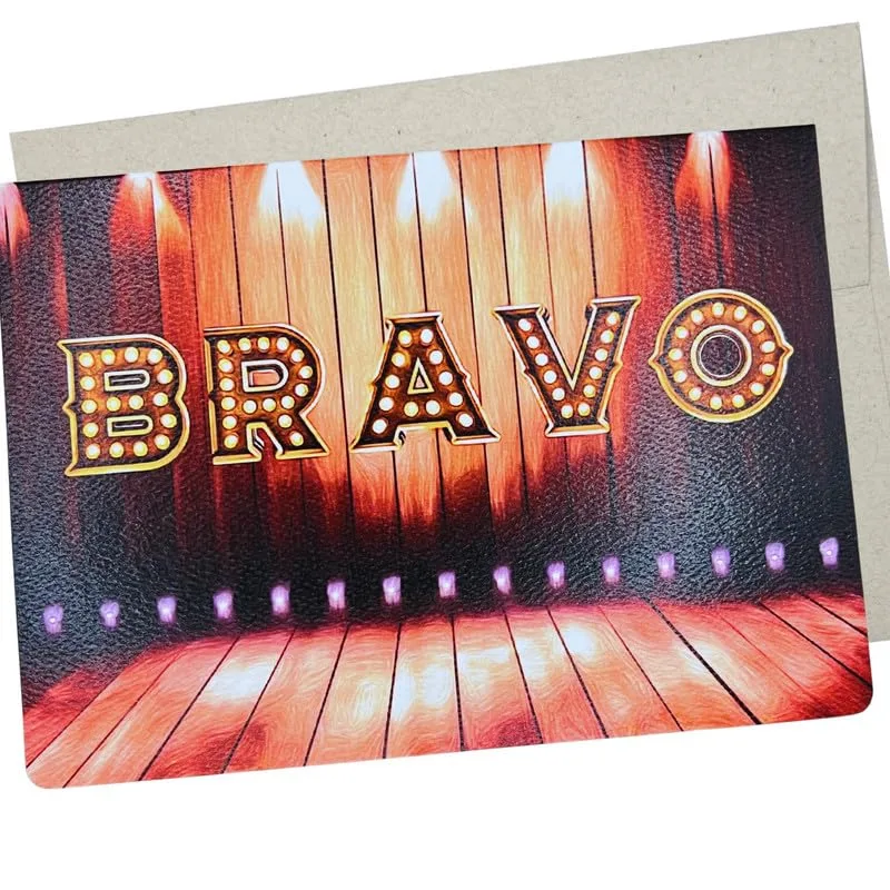 Bravo Congratulations Card with Marquee Stage Lights