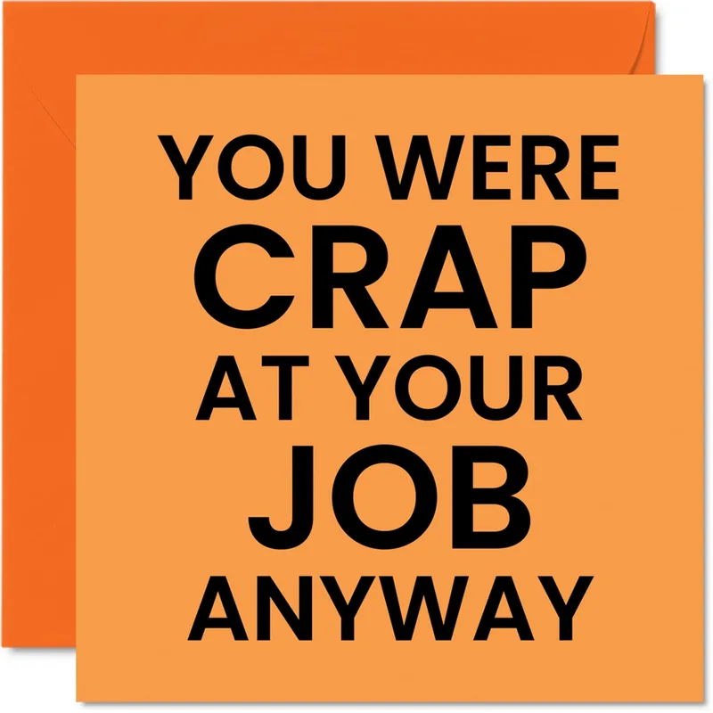 You Were Crap Card for a Coworker Leaving Their Job