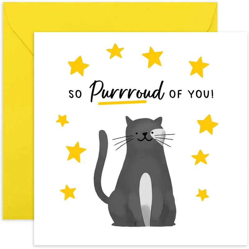 Cat Lover Congratulations Card: Purrfect for Your Big Moment