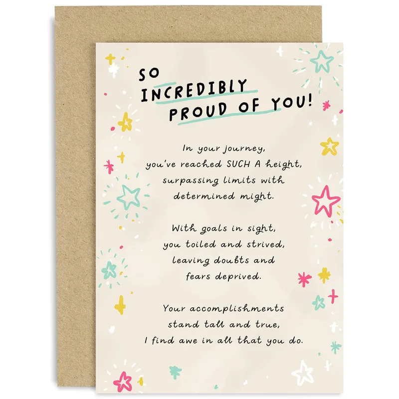 Accomplishment Poem Card for Big Wins and Milestones