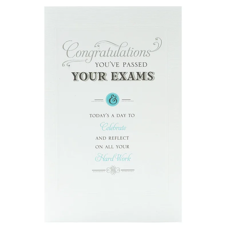 Exam Success Card for Someone Who Passed Their Tests