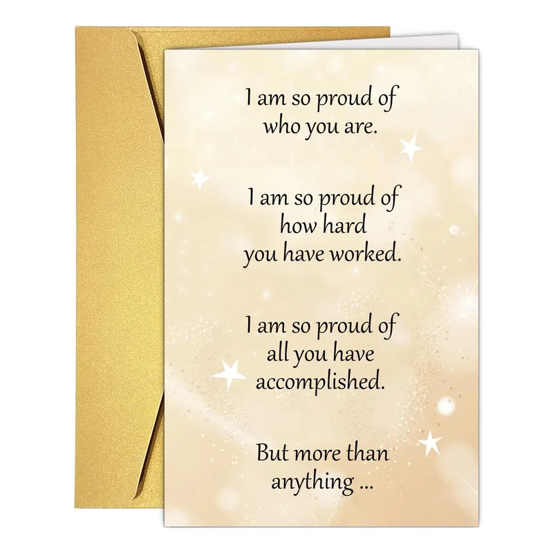 Gold Sparkle Bokeh Background Card for Someone You Admire