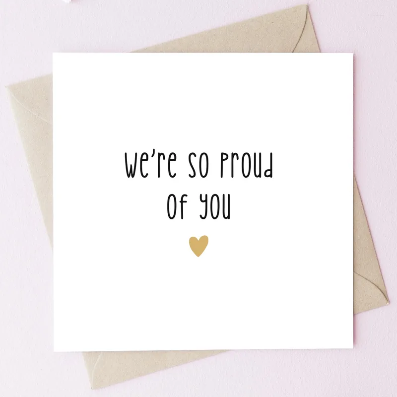 We're So Proud Card: A Minimal Note of Pride