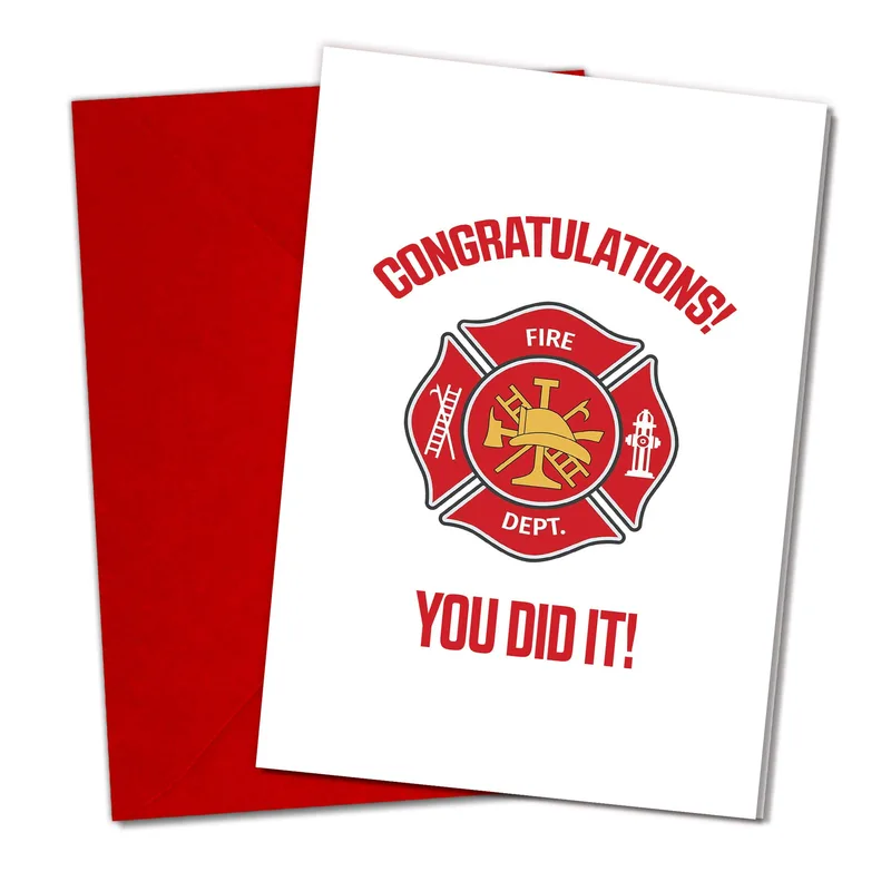 New Firefighter Card: Congrats on Your Badge Day
