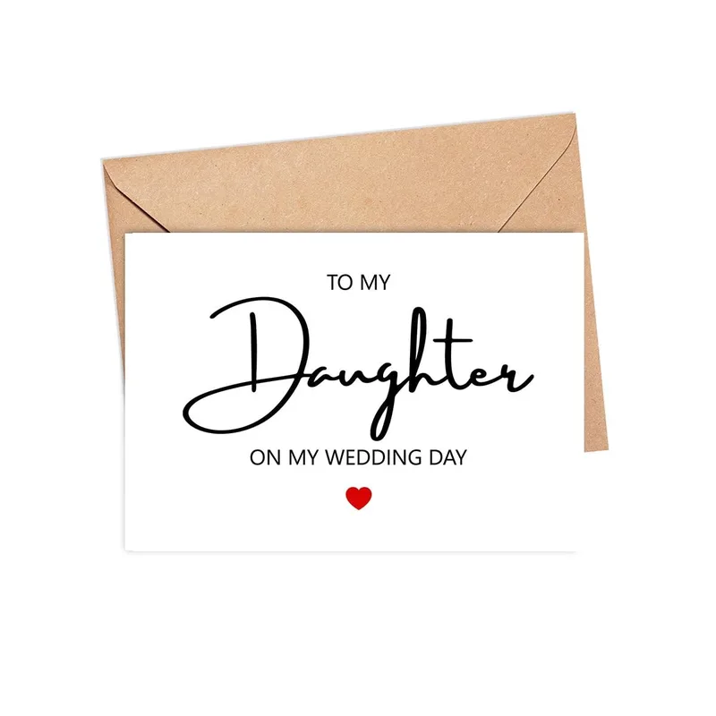 To My Daughter Card: A Wedding Day Note for Your Girl
