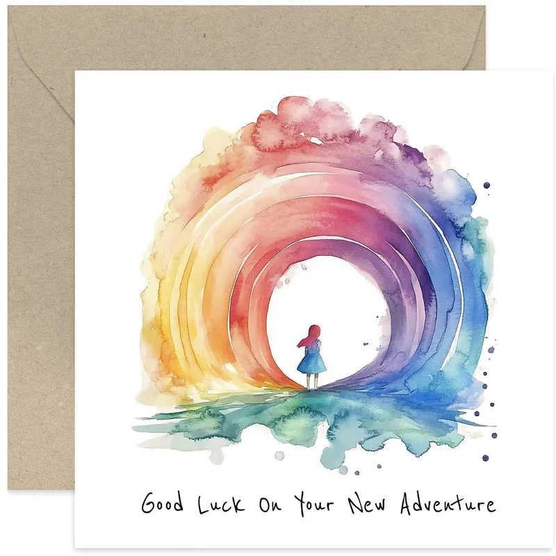 Rainbow Adventure Card for a Bold New Start