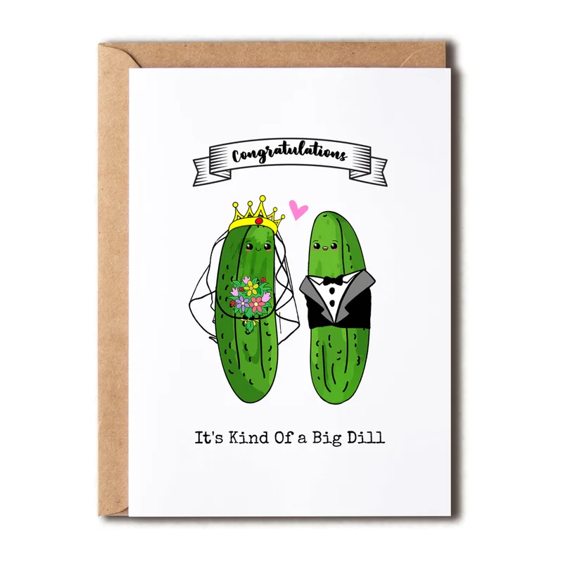 Pickle Wedding Card for the Couple Who Loves Punny Jokes