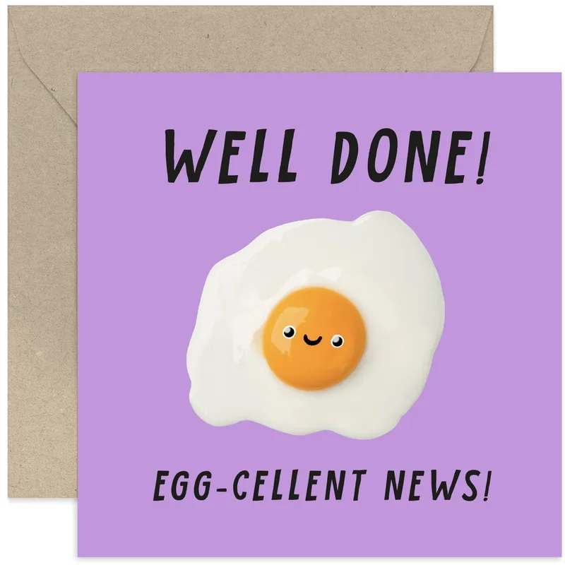 Egg Pun Congratulations Card for Your Big Win