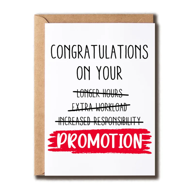 Funny Promotion Card: Crossed Out Struggles, Big Win