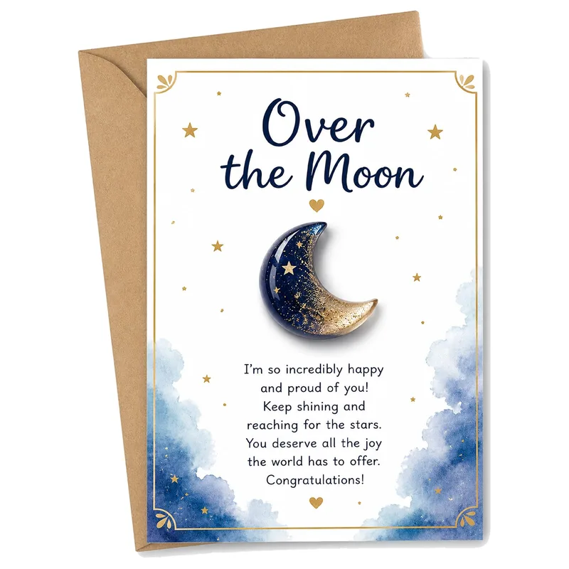 Congratulations Moon Card: Over the Moon Pride