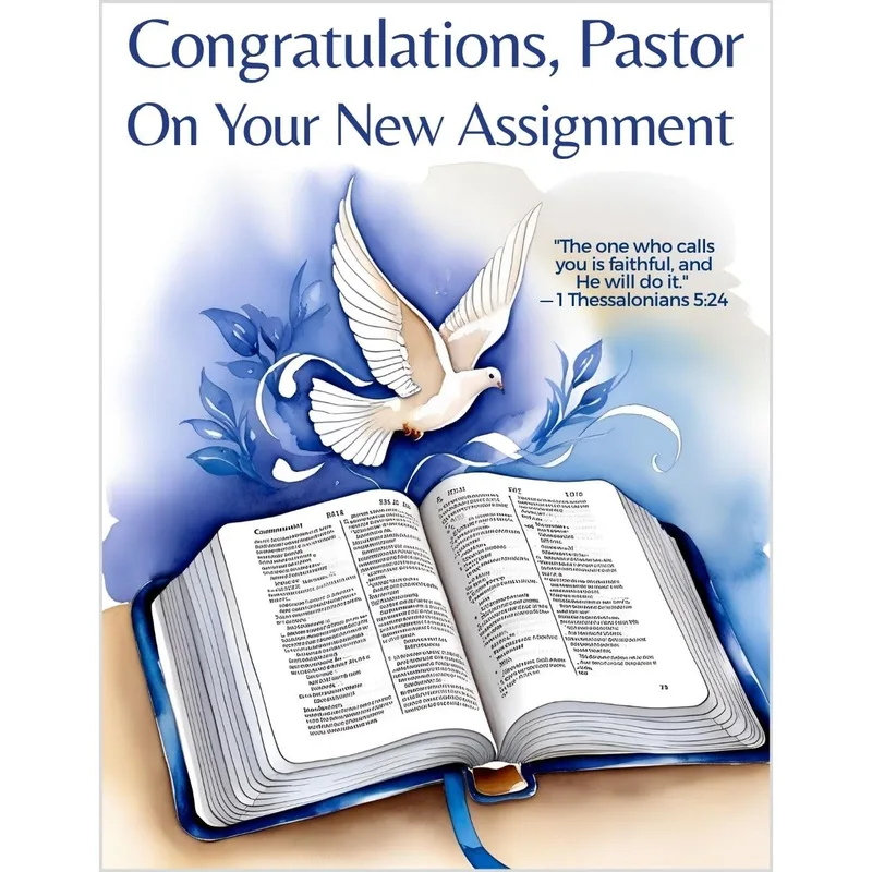 Pastor Congratulations Card for a New Assignment