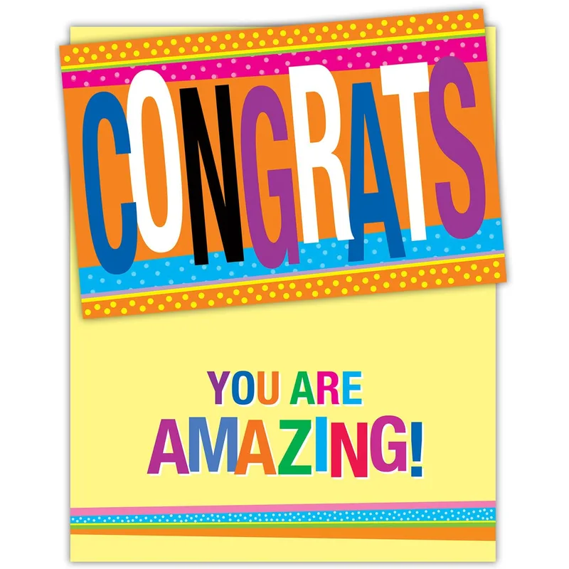Congrats Amazing Card: Bold Letters for a Big Win