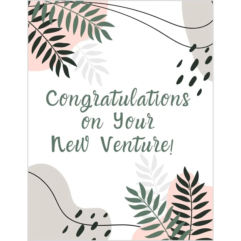 New Venture Congratulations Card for Someone Starting Out