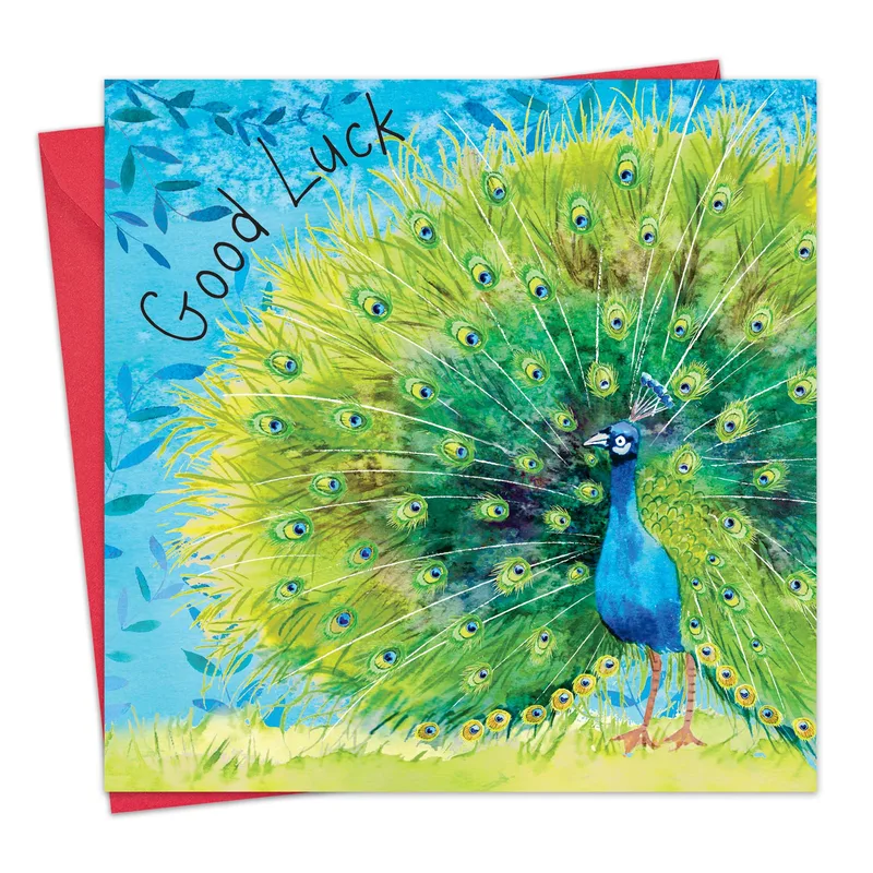 Peacock Good Luck Card for Every Big Moment