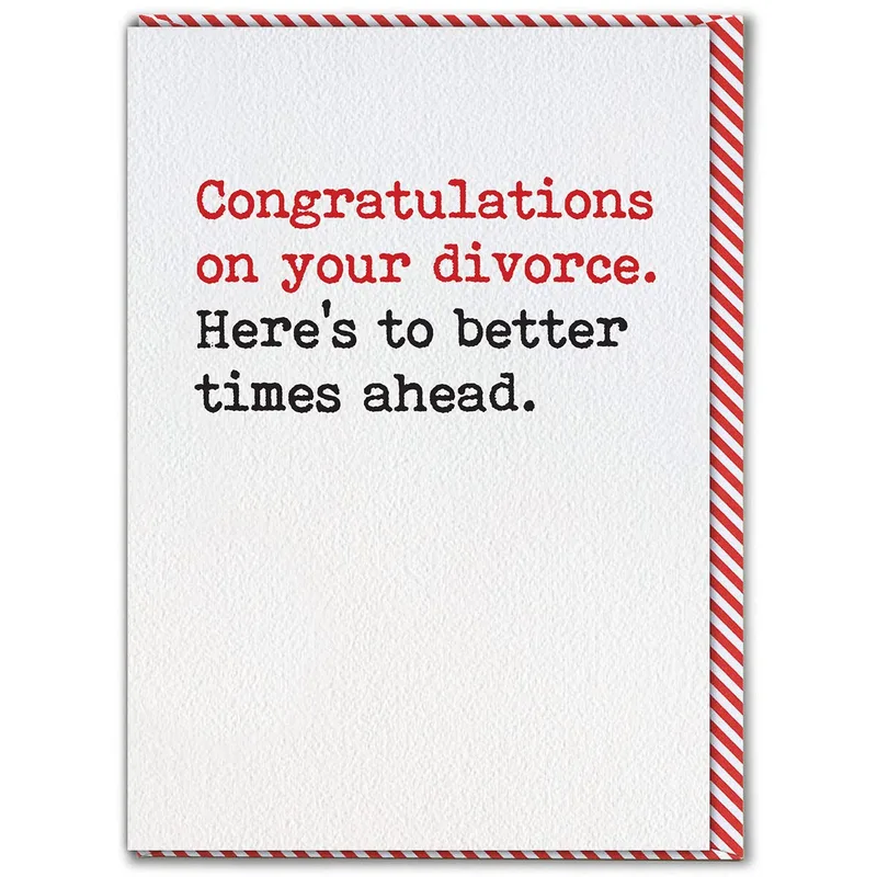 Congrats on Divorce Card: A Witty Send-Off for a New Chapter