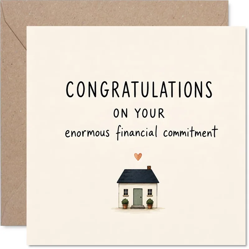 Mortgage Humor Card – Greeting Card in black