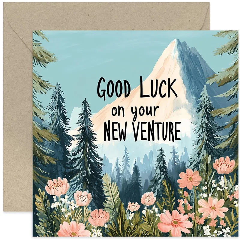 Good Luck Business Card for a New Venture Adventure