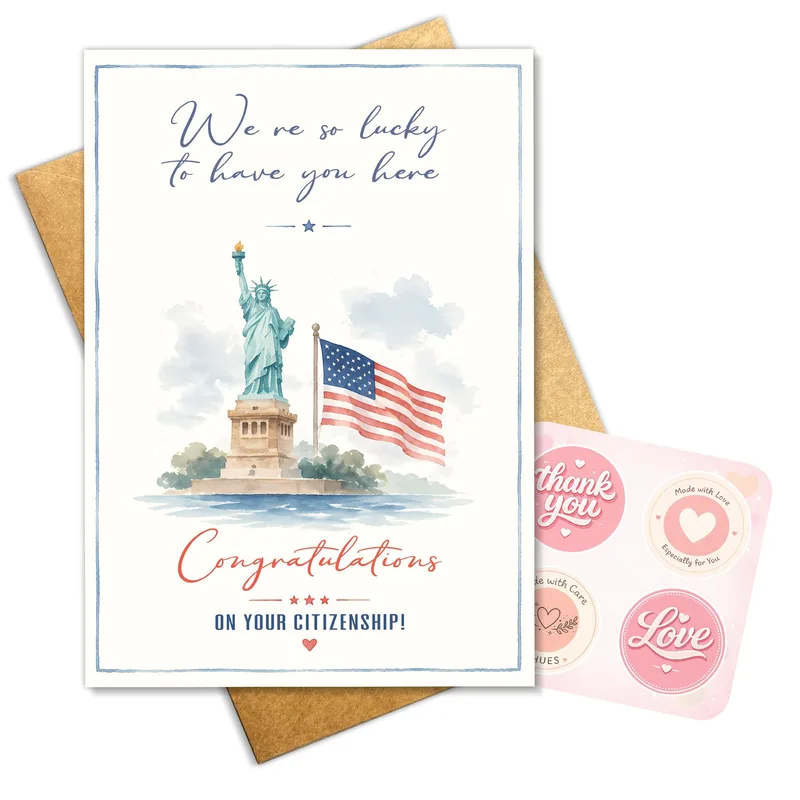 Welcome to America Card: Citizenship Congratulations Greeting Card