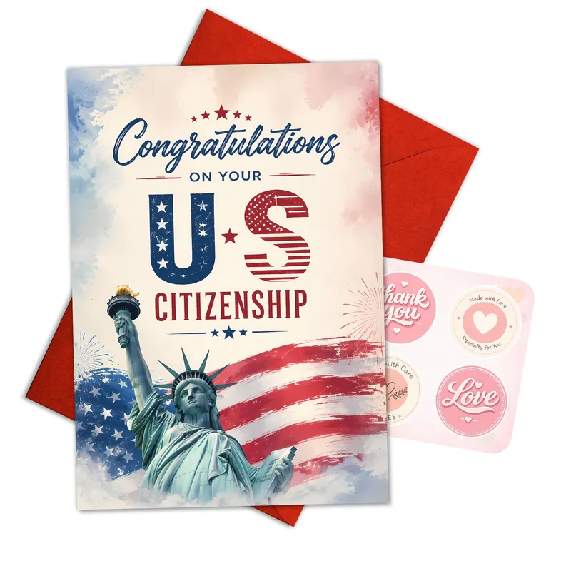 Statue of Liberty Card for U.S. Citizenship Congratulations
